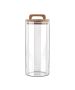 Δοχείο Αποθήκευσης Γυάλινο 1300ml 10x10xΗ22cm Καπάκι Ξύλο Ακακίας Estia Home Art 01-17491