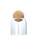 Δοχείο Αποθήκευσης Γυάλινο 450ml 9x9x13cm με Καπάκι Φελλού 01-19600