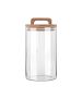 Δοχείο Αποθήκευσης Γυάλινο 1000ml 10x10xΗ19cm Καπάκι Ξύλο Ακακίας Estia Home Art 01-17484