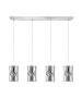KQ S0616-4 TWIST SMOKEY PENDANT GLASS HOMELIGHTING 77-8183