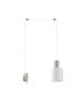 SE21-NM-4-NM1W-SH1 ADEPT TUBE Nickel Matt Wall Lamp White Fabric Shade+ HOMELIGHTING 77-8796