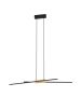 Φωτιστικό Κρεμαστό L935xxH1100mm Led 2x13w 3120lm Warm White Μαύρο-Ξύλο Eglo Panagria 900489