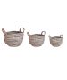 Σετ 3 Καλάθια με Χερούλια 35x28cm, 28x22cm, 23x19cm Etoile DF-596B