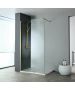 Διαχωριστικό Κρύσταλλο Ντουζιέρας Clean Glass Μ127-129 εκ. Υ200εκ.με βραχίονα Gold Brushed PVD Devon Iwis Walk-in IW130C-211 