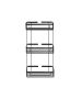 Θήκη Τριπλή Ίσια W26,5xD12,5xY51 cm Black Mat Sanco Shower Baskets 005-M116