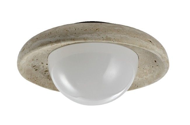 InLight Πλαφονιέρα οροφής γκρι από travertine marble 2XG9 D:25cm 43067