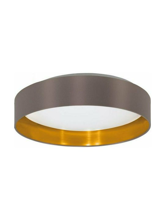Μεταλλική Πλαφονιέρα Οροφής 38cm LED 3000K 2400lm Χρυσό Eglo Maserlo 99542