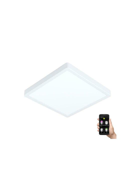 Πλαφονιέρα Οροφής Λευκή IP44 28,5cm LED 19,5w 2500lm 2700-6500K Remote-App Eglo Fueva-Z 98849