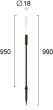 Στήλος Κήπου με Καρφί H:950 Stick Viokef 4320700