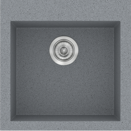 Sanitec Νεροχύτης 339 Classic 50×50 339-17-Metallic-Silver