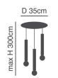 SE21-BL-5-3BL ADEPT TUBE BLACK Black Pendant+ HOMELIGHTING 77-8672