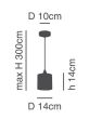 SE21-BL-B10-3BL-MS1 ADEPT PENDANT Black Metal Shade + HOMELIGHTING 77-9039