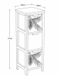 Συρταριέρα MDF με 3 Συρτάρια 25x25x77cm Μπεζ/Μαύρη με Σχέδιο MRShome DS-1340000