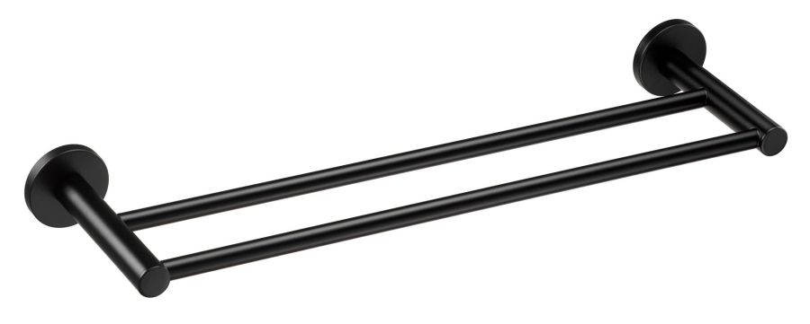 Πετσετοκρεμάστρα Διπλή 58 εκ. Μαύρο Ματ Verdi Sigma Black 3032105