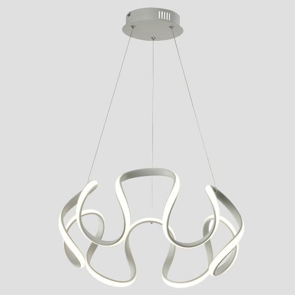 ΦΩΤΙΣΤΙΚΟ ΚΡΕΜΑΣΤΟ ΑΛΟΥΜΙΝΙΟ ΣΤΡΟΓΓΥΛΟ LED 60W 3200Lm 3CCT(3000-4000-6000K) Φ520X1200mm 100-277V ΛΕΥΚΟ ARTE ILLUMINA LOOP Eurolamp 144-15008