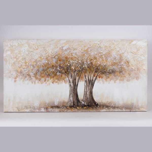 ΠΙΝΑΚΑΣ ΚΑΜΒΑΣ ΔΕΝΤΡΑ ΛΕΥΚΟΣ - ΚΑΦΕ 120x3x60cm Eurolamp 812-20190