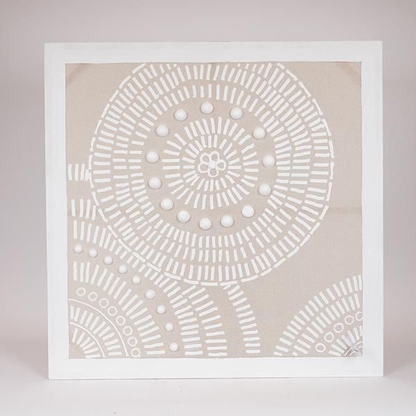 ΠΙΝΑΚΑΣ ΚΑΜΒΑΣ ΚΥΚΛΟΙ ΜΠΕΖ - ΛΕΥΚΟΣ 80x3x80cm Eurolamp 812-20038