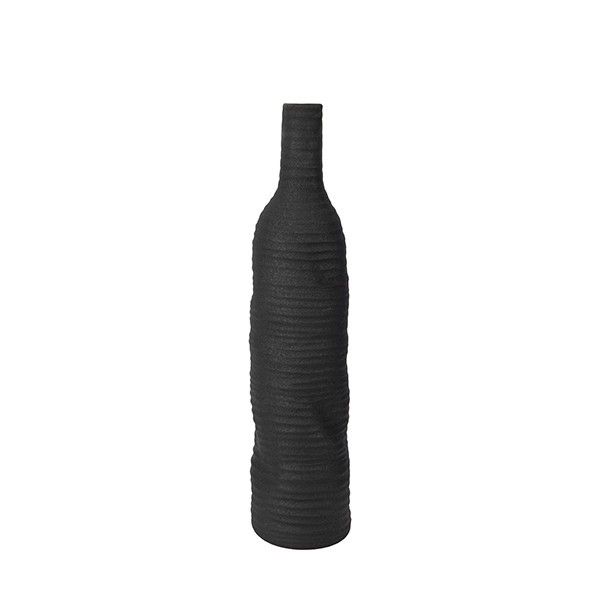 ΒΑΖΟ ΠΟΡΣΕΛΑΝΙΝΟ ΜΑΥΡΟ 11x11x40cm Eurolamp 819-01627