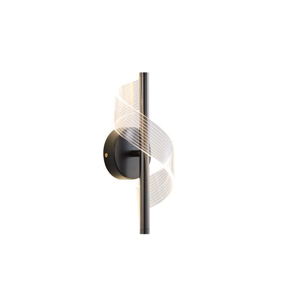ΑΠΛΙΚΑ TOIXOY ΑΚΡΥΛΙΚΟ LED 8W 720Lm 3000K 300X130mm ΜΑΥΡO ARTE ILLUMINA SILK Eurolamp 144-58008