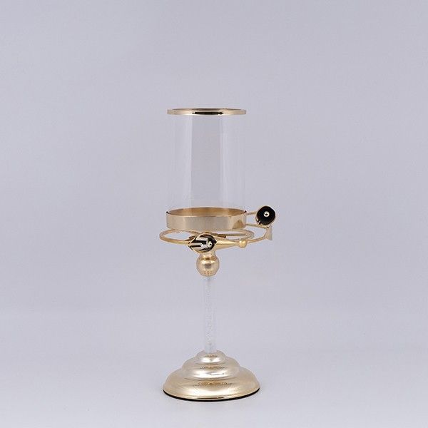 ΚΗΡΟΠΗΓΙΟ ΜΕΤΑΛΛΙΚΟ - ΓΥΑΛΙΝΟ ΧΡΥΣΟ 12x36cm Eurolamp 819-01019