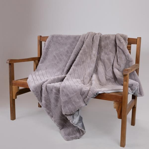 ΓΟΥΝΙΝΗ ΔΙΑΚΟΣΜΗΤΙΚΗ ΚΟΥΒΕΡΤΑ ΚΑΝΑΠΕ, ΓΚΡΙ, 140x160cm Eurolamp 600-46054