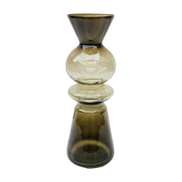ΒΑΖΟ ΓΥΑΛΙΝΟ ΓΥΑΛΙΣΤΕΡΟ ΓΚΡΙ 11x11x32cm Eurolamp 819-01042