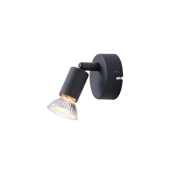 ΣΠΟΤ ΚΙΝΗΤΟ ΜΕΤΑΛΛΟ 1XGU10 Max 7W 70X70X105mm ΜΑΥΡΟ ARTE ILLUMINA VORRAS Eurolamp 145-25235