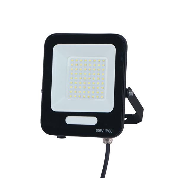ΠΡΟΒΟΛΕΑΣ LED SMD 50W ΜΑΥΡΟΣ IP66 6500K PLUS Eurolamp 147-69009