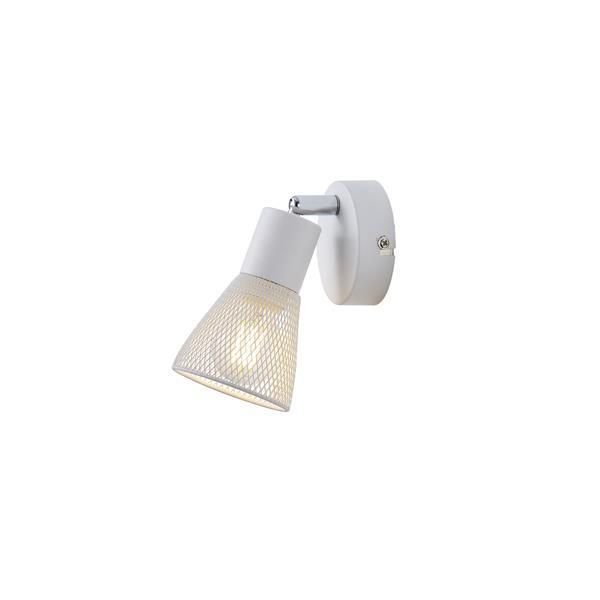 ΣΠΟΤ ΜΕ ΔΙΧΤΥ ΜΕΤΑΛΛΟ 1XE14 Max 8W 80X80X125mm ΛΕΥΚΟ ARTE ILLUMINA MESHY Eurolamp 145-25258