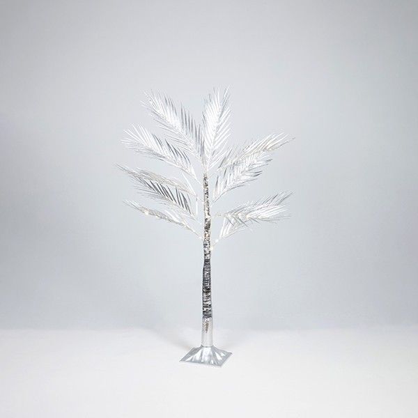 ΑΣΗΜΙ ΔΕΝΤΡΟ ΦΤΕΡΗ 1,2m, ΜΕΤΑΣΧΗΜΑΤΙΣΤΗΣ, 80 ΘΕΡΜΑ ΛΕΥΚΑ MINI LED, ΠΡΟΕΚΤΑΣΗ ΠΑΡΟΧΗΣ 3m, IP44 Eurolamp 600-30725