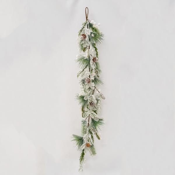 ΚΛΑΔΑ, ΧΙΟΝΙΣΜΕΝΗ ΛΕΥΚΑ BERRY, 150cm Eurolamp 600-45540