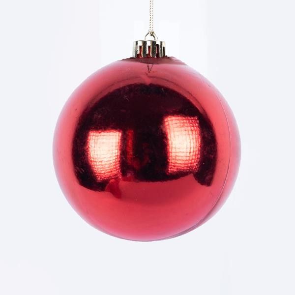 ΜΠΑΛΑ ΠΛΑΣΤΙΚΗ, ΚΟΚΚΙΝΗ, ΓΥΑΛΙΣΤΕΡΗ, ΣΕΤ 2ΤΜΧ, 20cm Eurolamp 600-46438