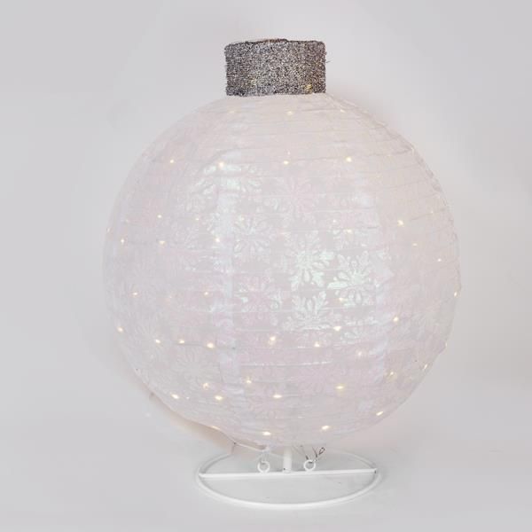 ΦΩΤΙΖΟΜΕΝΗ ΧΡΙΣΤΟΥΓΕΝΝΙΑΤΙΚΗ ΛΕΥΚΗ MΠΑΛΑ, ΜΕ ΒΑΣΗ, 4,5V ΜΕΤΑΣΧΗΜΑΤΙΣΤΗ, 50 ΘΕΡΜΑ ΛΕΥΚΑ MINI LED, 45x45x60cm, ΠΡΟΕΚΤΑΣΗ ΠΑΡΟΧΗΣ 3m, IP44 Eurolamp 600-47242