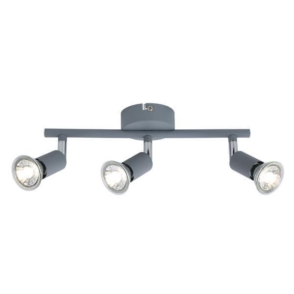 ΣΠΟΤ ΚΙΝΗΤΟ ΜΕΤΑΛΛΟ 3ΦΩΤΟ 3XGU10 Max 7W 300X80X125mm ΓΚΡΙ ARTE ILLUMINA VORRAS Eurolamp 145-25245