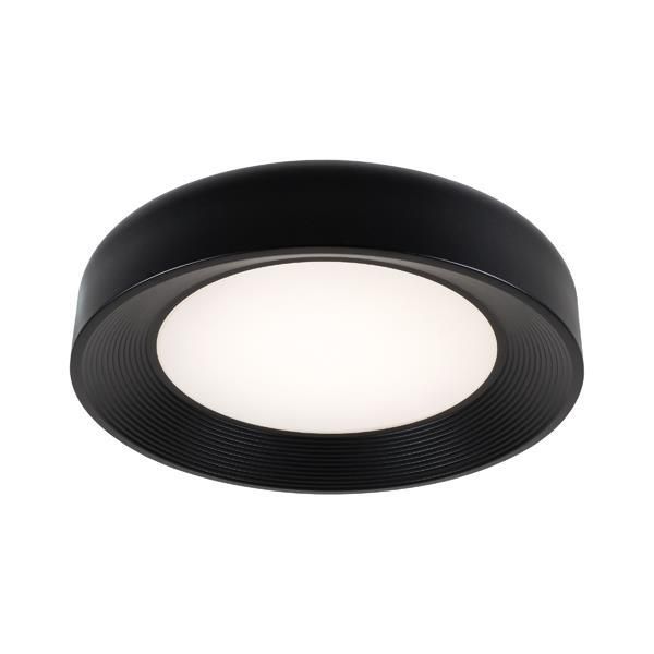 ΠΛΑΦΟΝΙΕΡΑ ΜΕΤΑΛΛΟ-ΑΚΡΥΛΙΚΟ LED 40W 3042Lm 3000K Φ500X100mm ΜΑΥΡΟ ARTE ILLUMINA UPON Eurolamp 144-51044