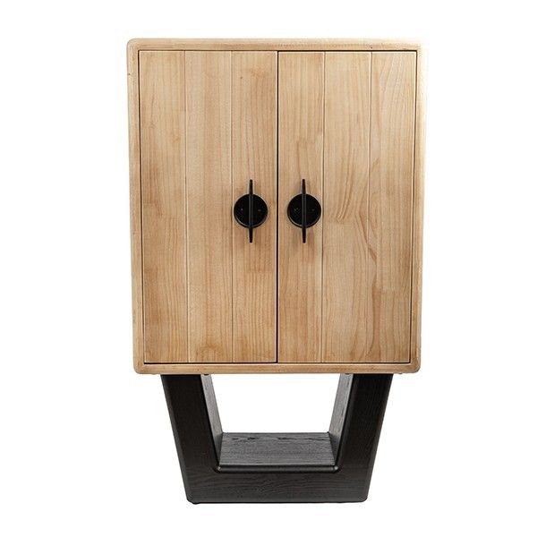 ΜΠΟΥΦΕΣ MDF - ΜΕΤΑΛΛΙΚΟΣ ΦΥΣΙΚΟ - ΜΑΥΡΟΣ 70x35x114cm Eurolamp 810-00244