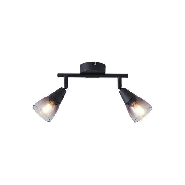 ΣΠΟΤ ΜΕΤΑΛΛΟ ΓΥΑΛΙ 2ΦΩΤΟ 2XE14 Max 8W 220X80X165mm ΦΙΜΕ ARTE ILLUMINA CLASSY Eurolamp 145-25271