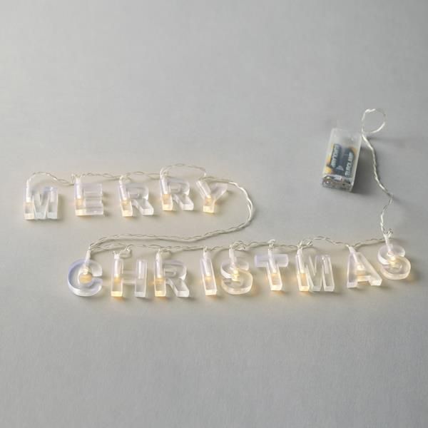 ΣΕΙΡΑ, 14 LED 5mm, 'MERRY CHRISTMAS' ΜΕ ΔΙΑΦΑΝΑ ΓΡΑΜΜΑΤΑ, ΜΠΑΤΑΡΙΑΣ 2xAA, TIMER, ΔΙΑΦΑΝΟ PVC ΚΑΛΩΔΙΟ, ΘΕΡΜΟ ΛΕΥΚΟ LED ΑΝΑ 8cm, ΠΡΟΕΚΤΑΣΗ ΠΑΡΟΧΗΣ 30cm, IP20 Eurolamp 600-03240