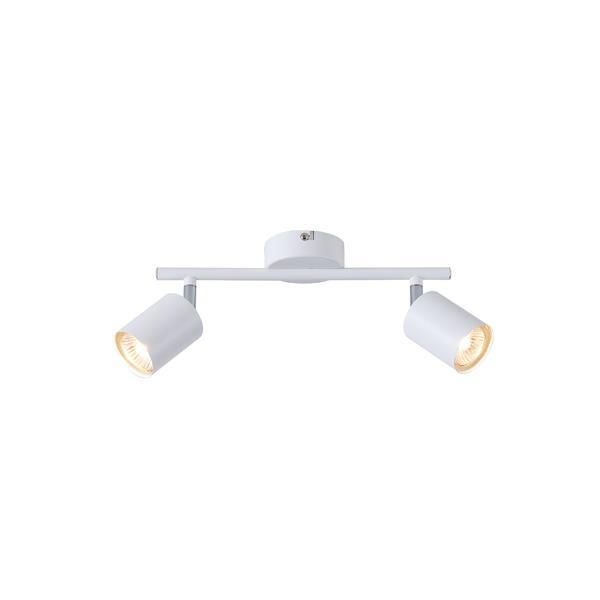ΣΠΟΤ ΜΕΤΑΛΛΟ 2ΦΩΤΟ 2XGU10 Max 7W 300X155mm ΛΕΥΚΟ ARTE ILLUMINA OLYMP Eurolamp 145-25227
