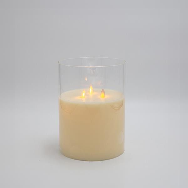 ΚΕΡΙ ΜΠΑΤΑΡΙΑΣ ΜΕ 3 ΚΙΝΟΥΜΕΝΕΣ ΦΛΟΓΕΣ, ΜΕ ΓΥΑΛΙ, ΙΒΟΥΑΡ, ΜΕ ΧΡΟΝΟΔΙΑΚΟΠΤΗ, 15x20cm Eurolamp 147-15135