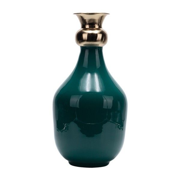 ΒΑΖΟ ΜΕΤΑΛΛΙΚΟ ΜΑΥΡΟ - ΧΡΥΣΟ 18x9x35cm Eurolamp 819-01825