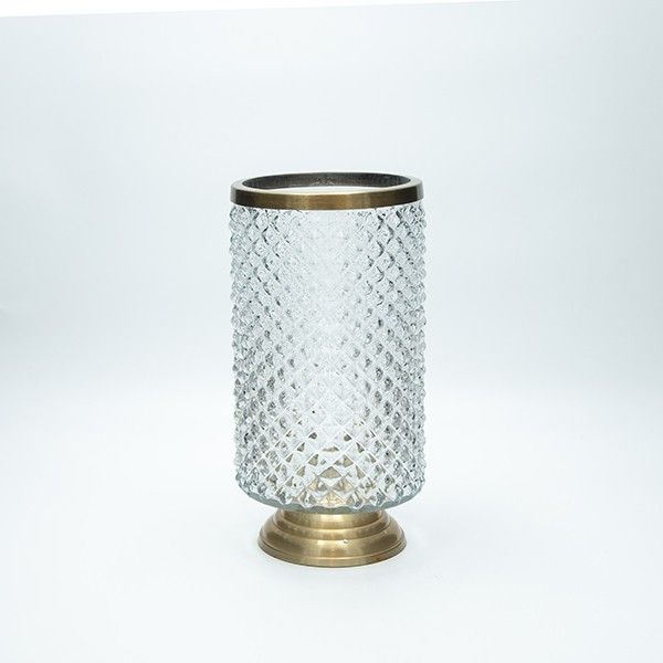ΒΑΖΟ ΓΥΑΛΙΝΟ ΧΡΥΣΟ 26.5x13.5cm Eurolamp 819-01288