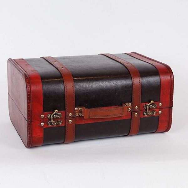 ΞΥΛΙΝΗ ΒΑΛΙΤΣΑ, ΚΑΦΕ VINTAGE, 40x30.5x19.5cm Eurolamp 600-46881