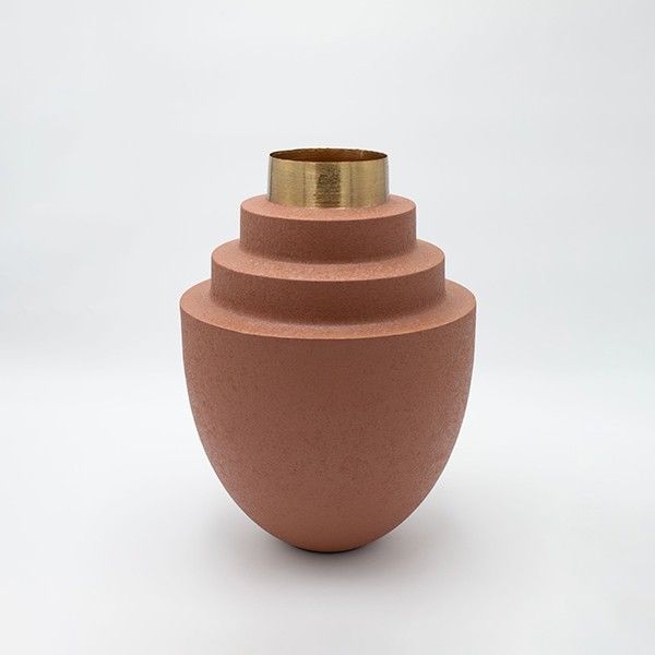 ΒΑΖΟ ΜΕΤΑΛΛΙΚΟ ΚΕΡΑΜΙΔΙ-ΧΡΥΣΟ 26x26x34cm Eurolamp 819-00308