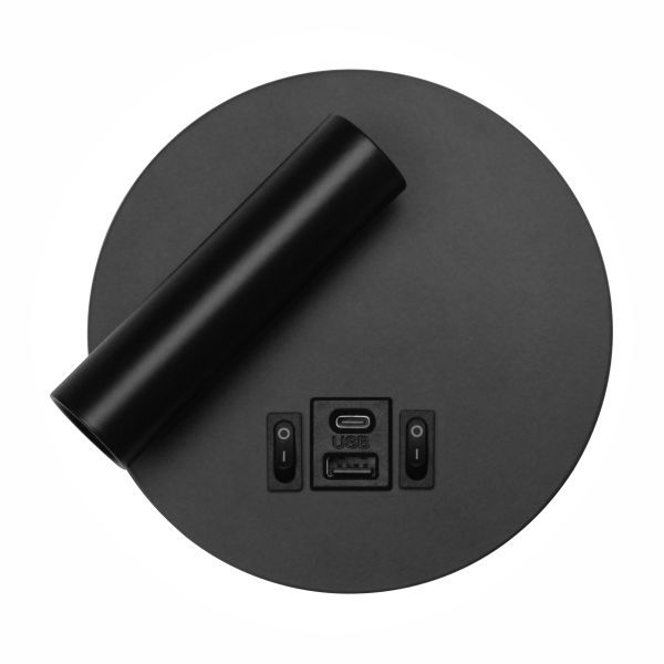 ΑΠΛΙΚΑ ΚΡΕΒΑΤΙΟΥ LED ΡΥΘΜΙΖΟΜΕΝΗ ΜΑΥΡΗ 3W Spotlight 4014