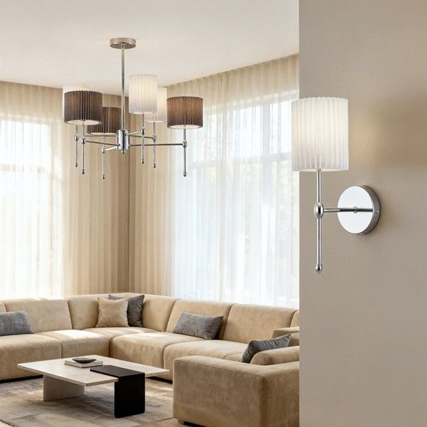 ΑΠΛΙΚΑ ΤΟΙΧΟΥ ΥΦΑΣΜΑ 1XE14 Max15w 180Χ130Χ400mm ΛΕΥΚΟ ARTE ILLUMINA VELI Eurolamp 144-24050