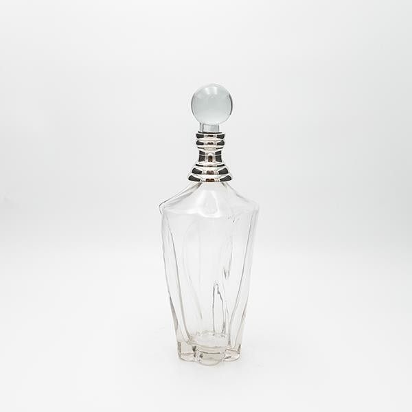 ΚΑΡΑΦΑ ΓΥΑΛΙΝΗ - ΜΕΤΑΛΛΙΚΗ ΑΣΗΜΙ 10x33cm Eurolamp 752-10520
