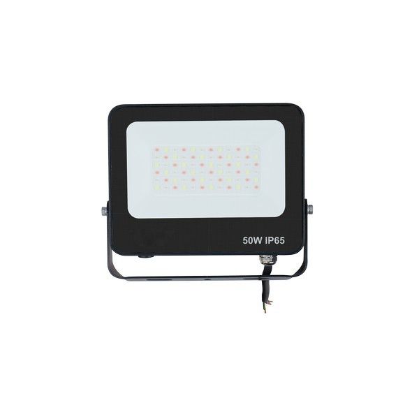 ΠΡΟΒΟΛΕΑΣ LED 50W SMD RGBW 100-265V IP66 ΜΑΥΡΟΣ PLUS Eurolamp 147-69391