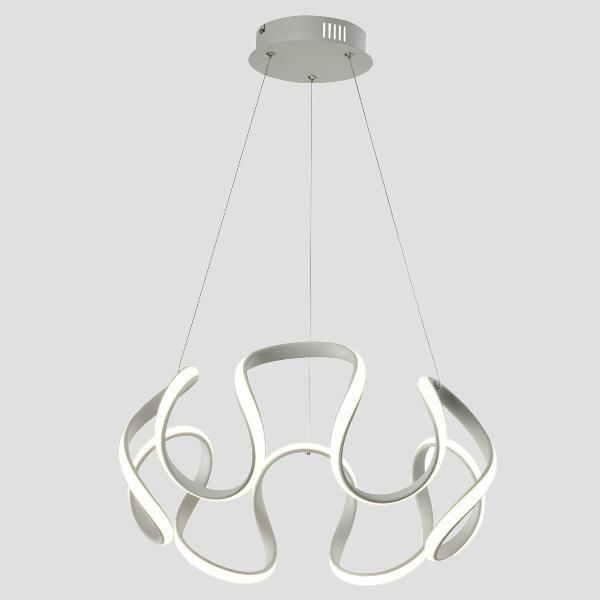 ΦΩΤΙΣΤΙΚΟ ΚΡΕΜΑΣΤΟ ΑΛΟΥΜΙΝΙΟ ΣΤΡΟΓΓΥΛΟ LED 60W 3200Lm 3CCT(3000-4000-6000K) Φ520X1200mm 100-277V ΛΕΥΚΟ ARTE ILLUMINA LOOP Eurolamp 144-15008