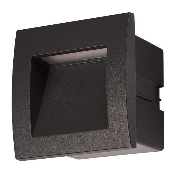 ΦΩΤΙΣΤΙΚΟ ΧΩΝΕΥΤΟ LED 3W 3000K IP54 90X90X70mm PRO ΜΑΥΡΟ ARTE ILLUMINA Eurolamp 145-52500